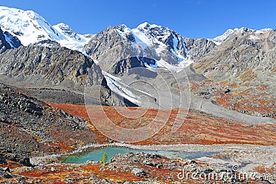 Turquoise Lake Stock Photo