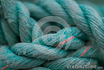 Turquoise rope Stock Photo