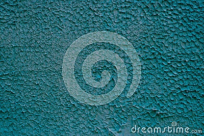 Turquoise rough decorative relief . decorative plastered wall. Turquoise wall background Stock Photo