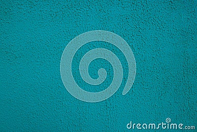 Turquoise rough decorative relief . decorative plastered wall. Turquoise wall background Stock Photo