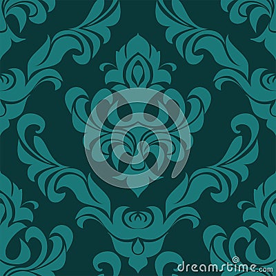 Turquoise seamless Ornament for Design. Vector Illustration