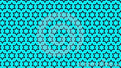 Turquoise Stars Pattern Vector Graphic Stock Photo