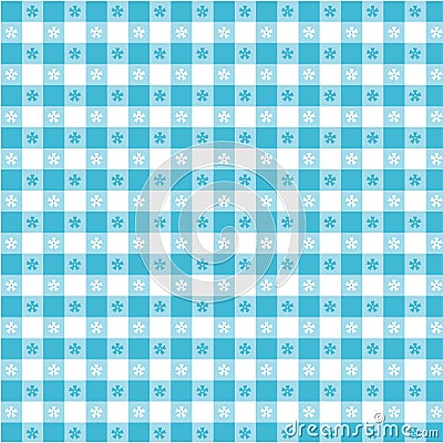 Turquoise Tablecloth Seamless Pattern Vector Illustration