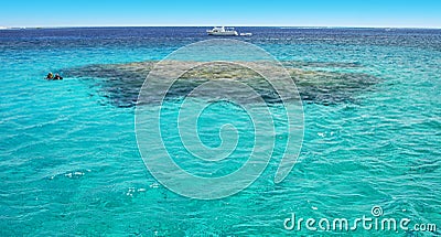 Turquoise water riff scuba diving Stock Photo