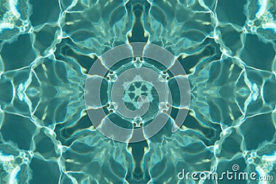 Turquoise water six sided pattern Stock Photo