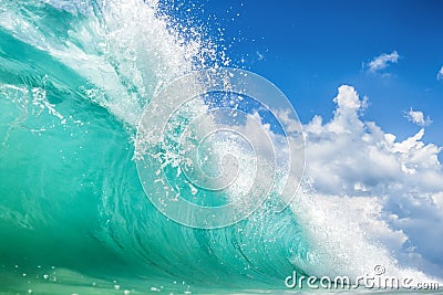 Turquoise waves against the sky Stock Photo