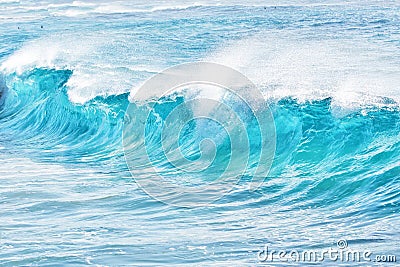 Turquoise waves at Sandy Beach, Hawaii Stock Photo