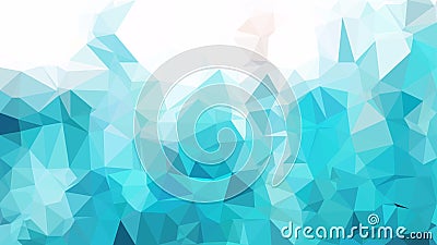 Turquoise and White Polygonal Background Template Illustrator Stock Photo