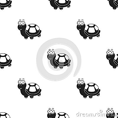 Turtle black icon. Illustration for web and mobile design. Vector Illustration