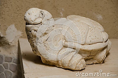 Turtle figurine made of ceramics Stock Photo