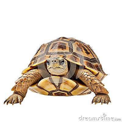 Turtle isolated on white background, front view Stock Photo