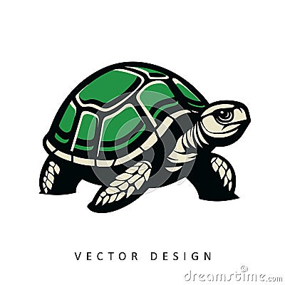 turtle minimalist simple vector design AI generated Vector Illustration