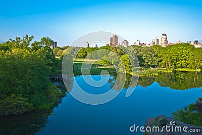 Turtle Pond in Central Park, New York City Stock Photo