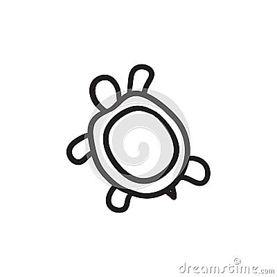 Turtle sketch icon. Vector Illustration