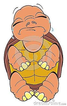Turtle stand and crying Stock Photo