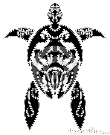 Turtle symbol abstract design illustration Vector Illustration