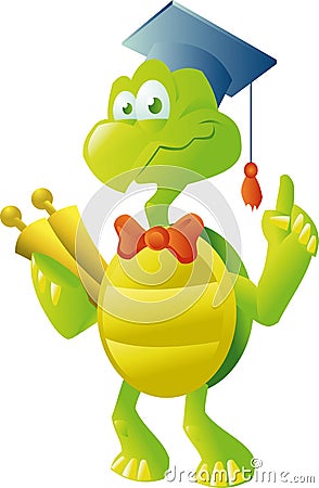 Turtle teacher Vector Illustration