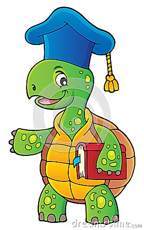 Turtle teacher theme image 1 Vector Illustration