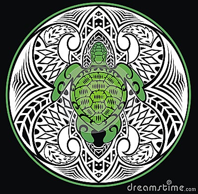 Turtle in a tribal style Vector Illustration