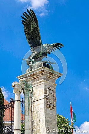 Turul bird in the Royal Castle, Budapest, Hungary Stock Photo