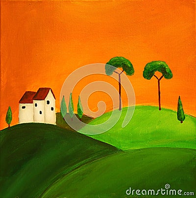 Tuscan landscape 1 Stock Photo