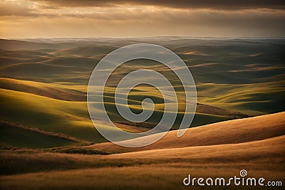 Tuscan landscape in Val d'Orcia, Tuscany, Italy Stock Photo