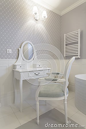 Tuscany - white dressing table Stock Photo