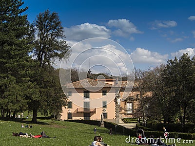 Tuscany, Florence, Pratolino, Park of Villa Demidoff. Editorial Stock Photo