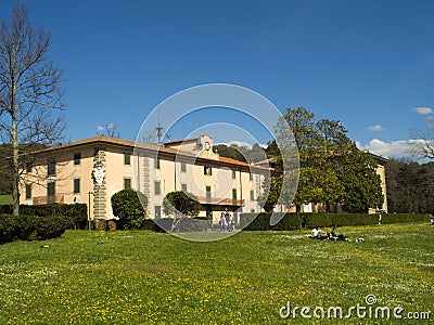 Tuscany, Florence, Pratolino, Park of Villa Demidoff Editorial Stock Photo