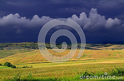 Tuscany june afternoon thunder Stock Photo