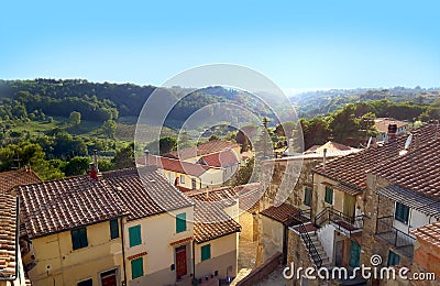 Tuscany Village Stock Photo