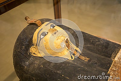 Tutankhamen`s Coffin in Egyptian Editorial Stock Photo