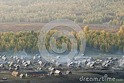 Tuwa people cabin Stock Photo