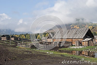 Tuwa people cabin Stock Photo