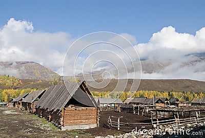 Tuwa people cabin Stock Photo