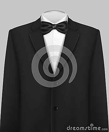 Tuxedo vector background with bow tie Vector Illustration