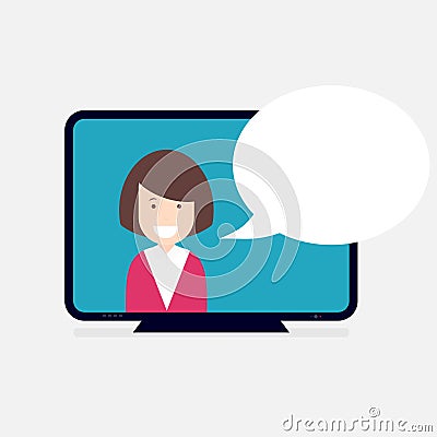 Tv anchor icon Vector Illustration