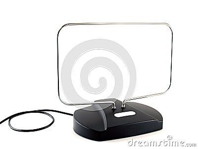 TV antenna isolated on white background Stock Photo