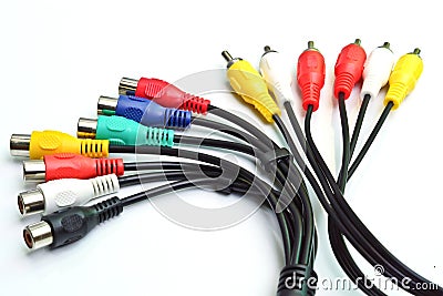 Tv cable jack Stock Photo