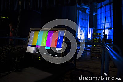 TV camera in recording Stock Photo