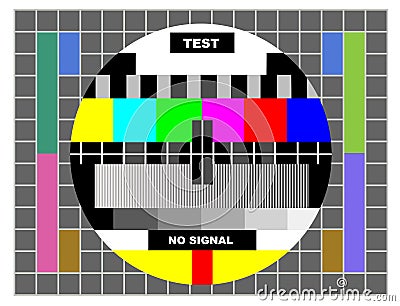 Tv color test pattern Stock Photo