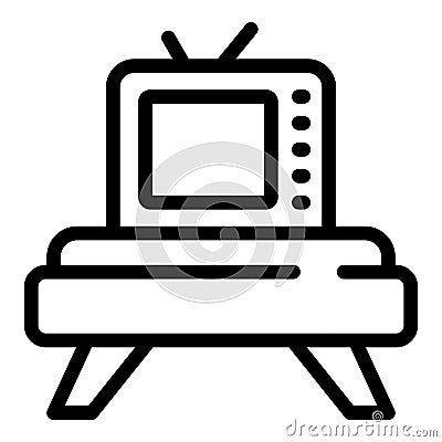 Tv comfort zone icon outline vector. Start change Stock Photo