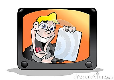 TV commercial Stock Photo