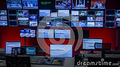 Tv Control Room Editorial Stock Photo