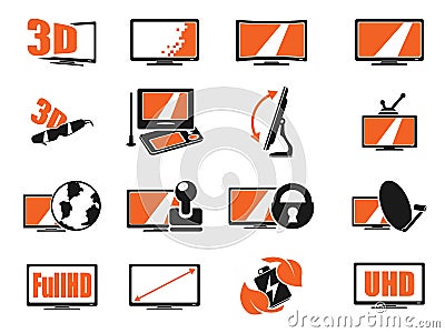 TV features and specifications Vector Illustration