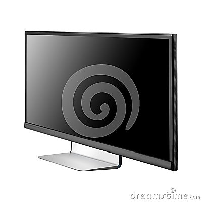 TV flat screen isolated on white Stock Photo