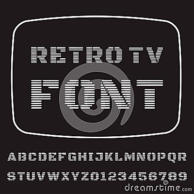 TV Font Vector Illustration