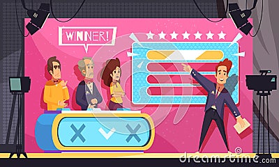 TV Guess Word Show Illustration Vector Illustration