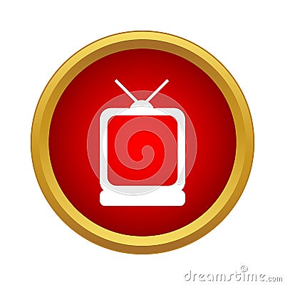 TV icon in simple style Vector Illustration