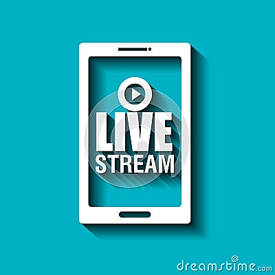 TV live stream Cartoon Illustration